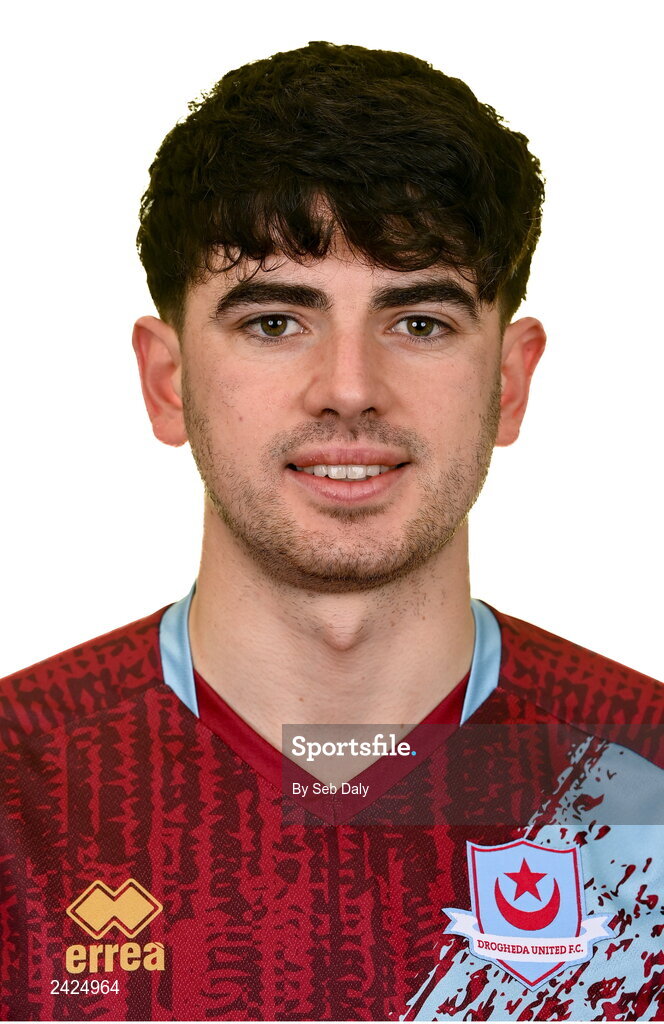 6 February 2023; Darragh Noone stands for a portrait during a Drogheda United squad portrait session at Weaver's Park in Drogheda, Louth. Photo by Seb Daly/Sportsfile