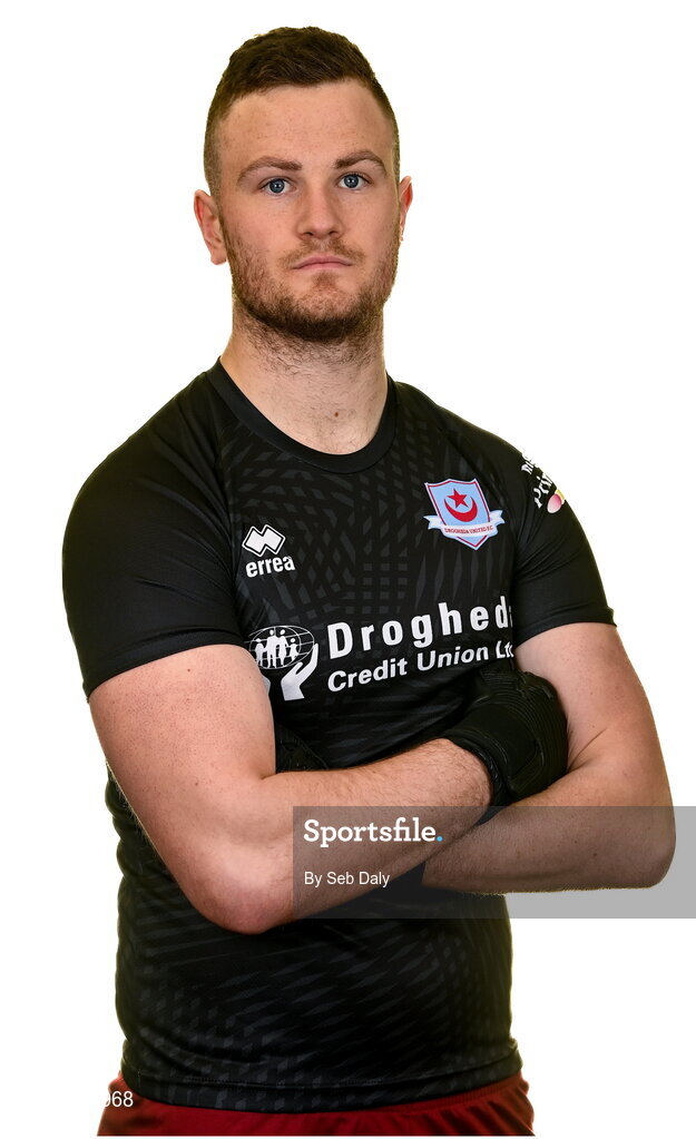 6 February 2023; Goalkeeper Colin McCabe stands for a portrait during a Drogheda United squad portrait session at Weaver's Park in Drogheda, Louth. Photo by Seb Daly/Sportsfile
