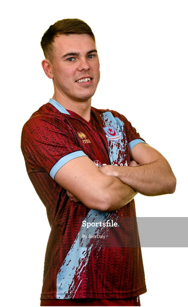 6 February 2023; Dayle Rooney stands for a portrait during a Drogheda United squad portrait session at Weaver's Park in Drogheda, Louth. Photo by Seb Daly/Sportsfile