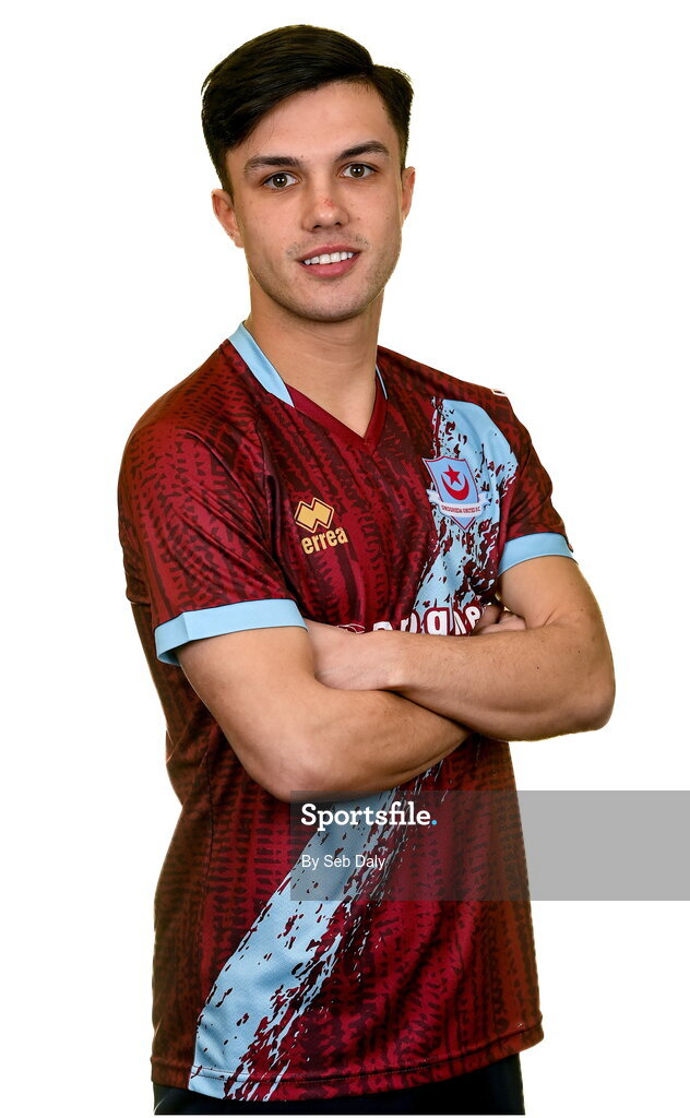 6 February 2023; Sean Brennan stands for a portrait during a Drogheda United squad portrait session at Weaver's Park in Drogheda, Louth. Photo by Seb Daly/Sportsfile