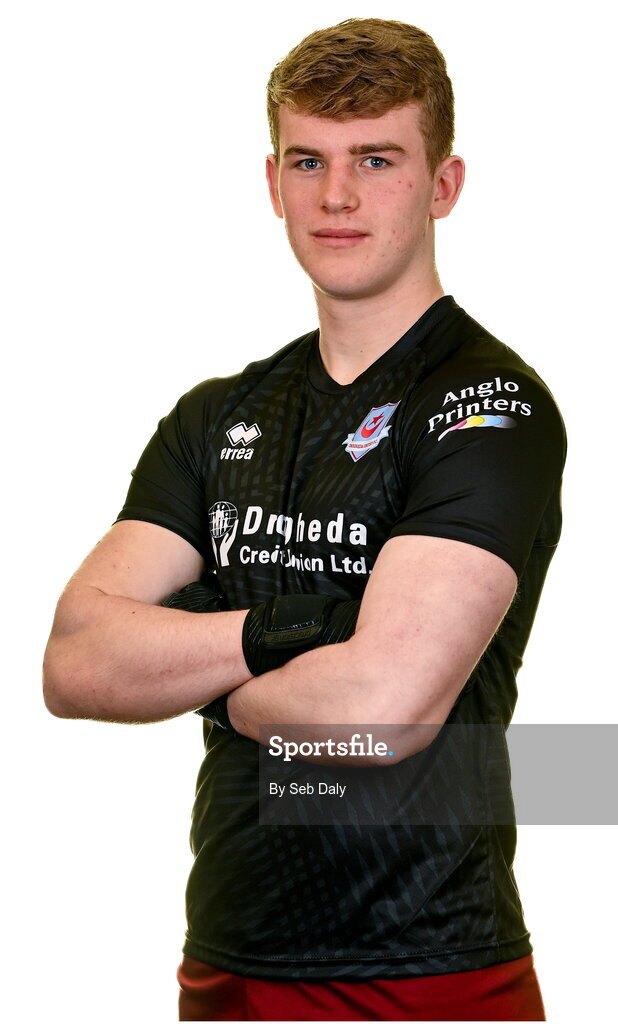 6 February 2023; Fiachra Pagel stands for a portrait during a Drogheda United squad portrait session at Weaver's Park in Drogheda, Louth. Photo by Seb Daly/Sportsfile