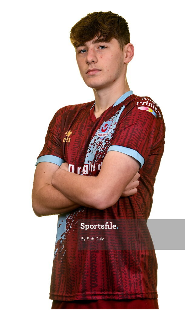 6 February 2023; Emre Topcu stands for a portrait during a Drogheda United squad portrait session at Weaver's Park in Drogheda, Louth. Photo by Seb Daly/Sportsfile