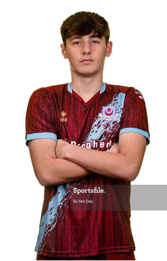 6 February 2023; Emre Topcu stands for a portrait during a Drogheda United squad portrait session at Weaver's Park in Drogheda, Louth. Photo by Seb Daly/Sportsfile