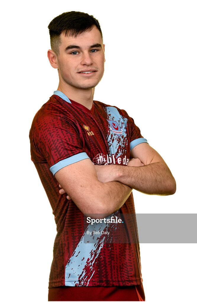6 February 2023; Evan Weir stands for a portrait during a Drogheda United squad portrait session at Weaver's Park in Drogheda, Louth. Photo by Seb Daly/Sportsfile