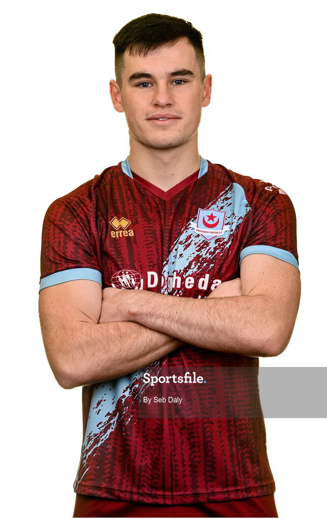 6 February 2023; Evan Weir stands for a portrait during a Drogheda United squad portrait session at Weaver's Park in Drogheda, Louth. Photo by Seb Daly/Sportsfile