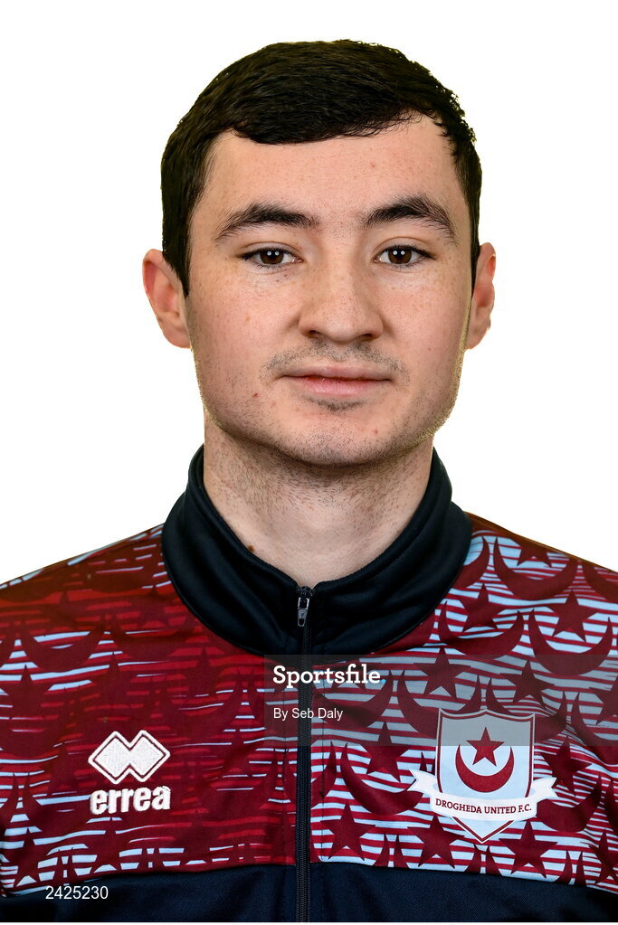 6 February 2023; Assistant goalkeeping coach Luke O'Reilly stands for a portrait during a Drogheda United squad portrait session at Weaver's Park in Drogheda, Louth. Photo by Seb Daly/Sportsfile