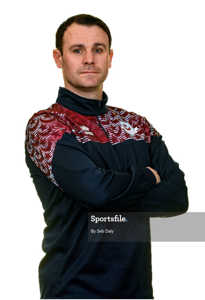 6 February 2023; Head coach Daire Doyle stands for a portrait during a Drogheda United squad portrait session at Weaver's Park in Drogheda, Louth. Photo by Seb Daly/Sportsfile