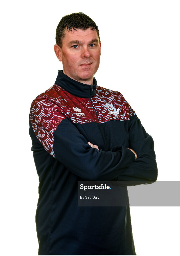 6 February 2023; Manager Kevin Doherty stands for a portrait during a Drogheda United squad portrait session at Weaver's Park in Drogheda, Louth. Photo by Seb Daly/Sportsfile