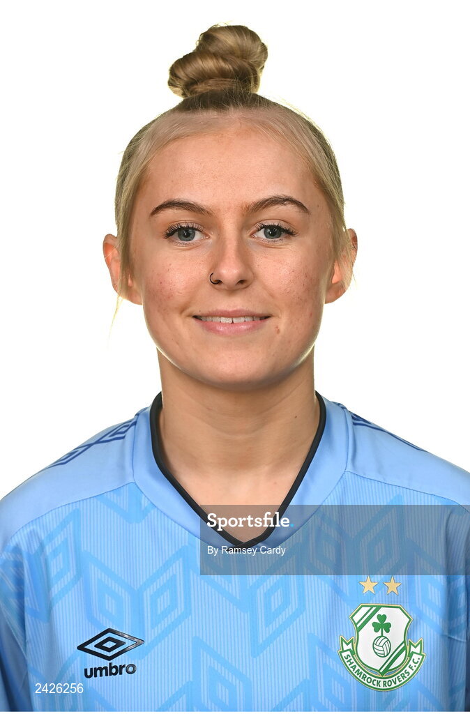 7 February 2023; Summer Lawless poses for a portrait during a Shamrock Rovers Women's squad portrait session at Roadstone Group Sports Club in Dublin. Photo by Ramsey Cardy/Sportsfile