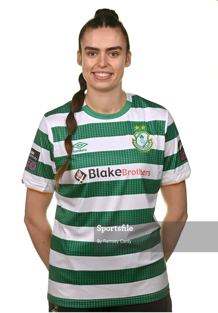 7 February 2023; Jessica Hennessy poses for a portrait during a Shamrock Rovers Women's squad portrait session at Roadstone Group Sports Club in Dublin. Photo by Ramsey Cardy/Sportsfile
