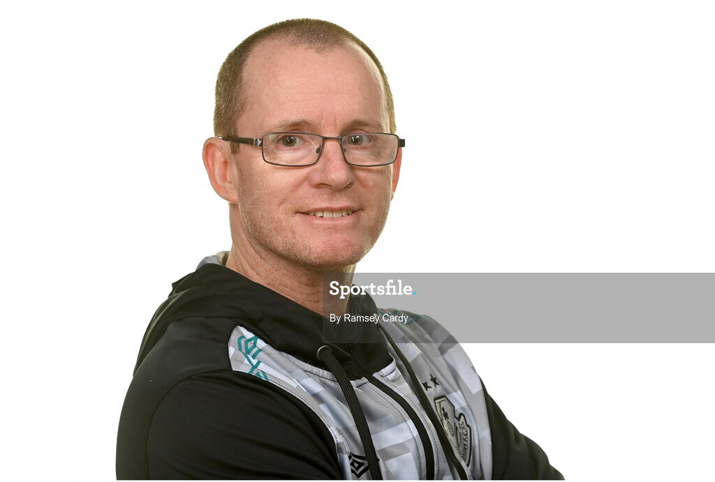 7 February 2023; Head of Women’s Football Jason Carey poses for a portrait during a Shamrock Rovers Women's squad portrait session at Roadstone Group Sports Club in Dublin. Photo by Ramsey Cardy/Sportsfile