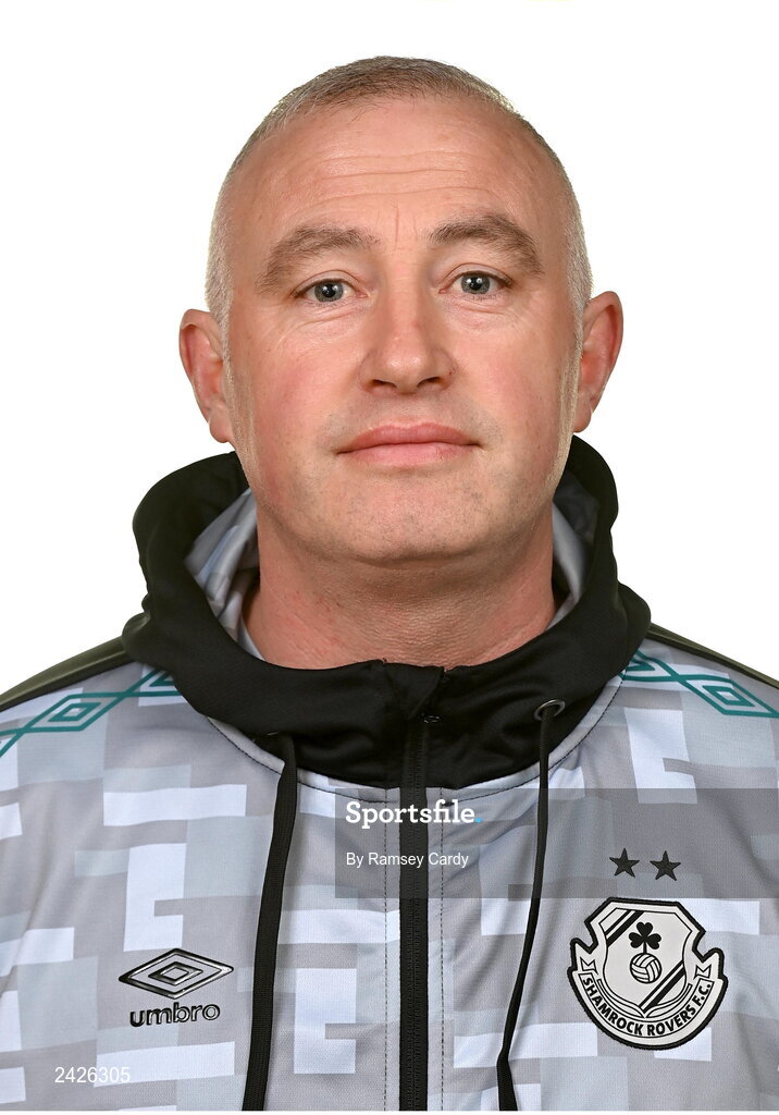 7 February 2023; Goalkeeping coach Stephen O’Reilly poses for a portrait during a Shamrock Rovers Women's squad portrait session at Roadstone Group Sports Club in Dublin. Photo by Ramsey Cardy/Sportsfile