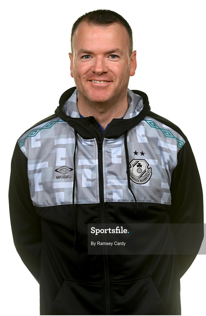 7 February 2023; Physiotherapist Keith Browne poses for a portrait during a Shamrock Rovers Women's squad portrait session at Roadstone Group Sports Club in Dublin. Photo by Ramsey Cardy/Sportsfile