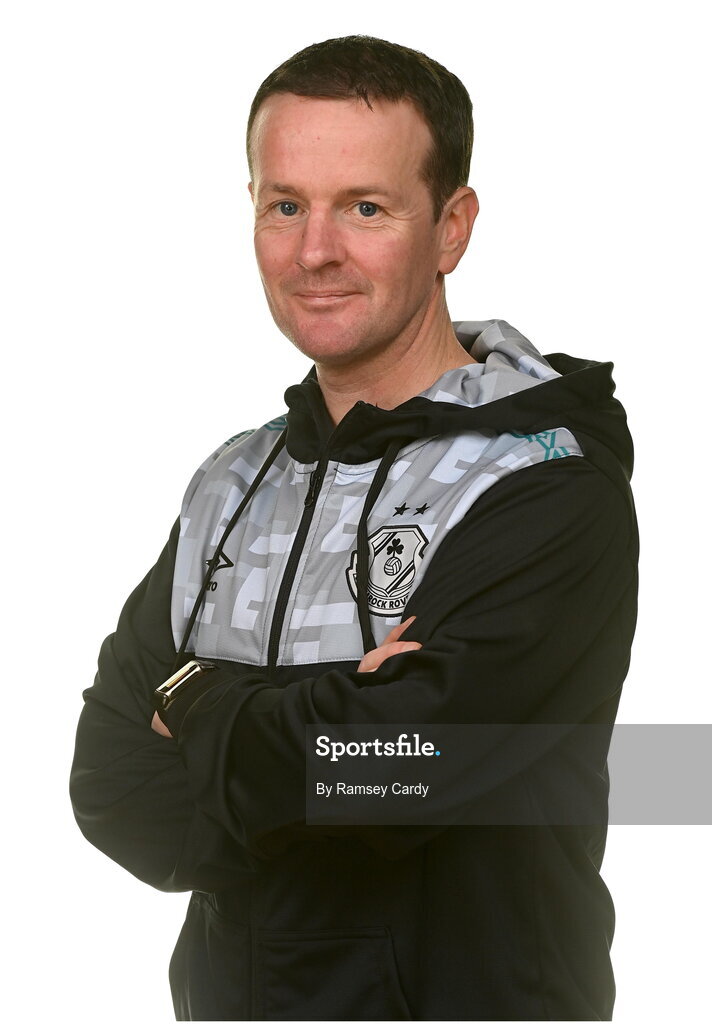 7 February 2023; Head Coach Collie O’Neill poses for a portrait during a Shamrock Rovers Women's squad portrait session at Roadstone Group Sports Club in Dublin. Photo by Ramsey Cardy/Sportsfile