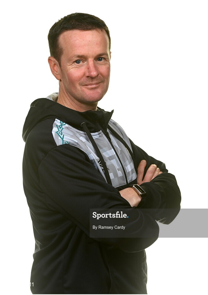 7 February 2023; Head Coach Collie O’Neill poses for a portrait during a Shamrock Rovers Women's squad portrait session at Roadstone Group Sports Club in Dublin. Photo by Ramsey Cardy/Sportsfile