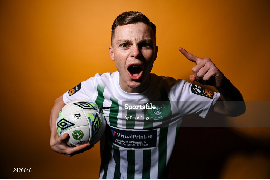 6 February 2023; Zach Donohue poses for a portrait during a Bray Wanderers squad portrait session at Carlisle Grounds in Bray, Wicklow. Photo by David Fitzgerald/Sportsfile