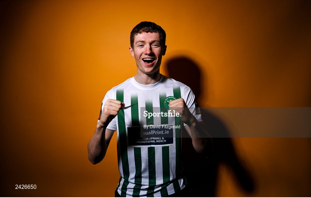 6 February 2023; Ben Feeney poses for a portrait during a Bray Wanderers squad portrait session at Carlisle Grounds in Bray, Wicklow. Photo by David Fitzgerald/Sportsfile