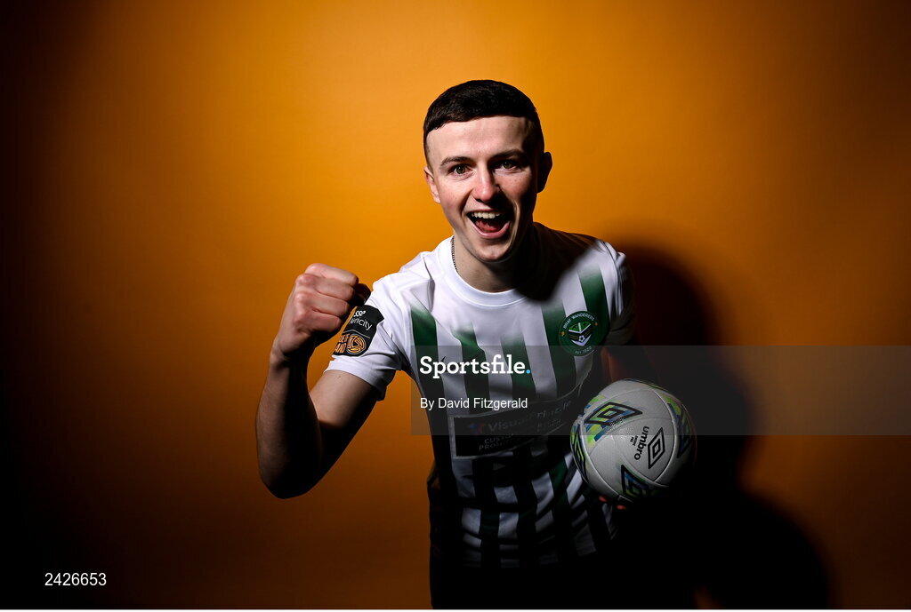 6 February 2023; Joe Power poses for a portrait during a Bray Wanderers squad portrait session at Carlisle Grounds in Bray, Wicklow. Photo by David Fitzgerald/Sportsfile