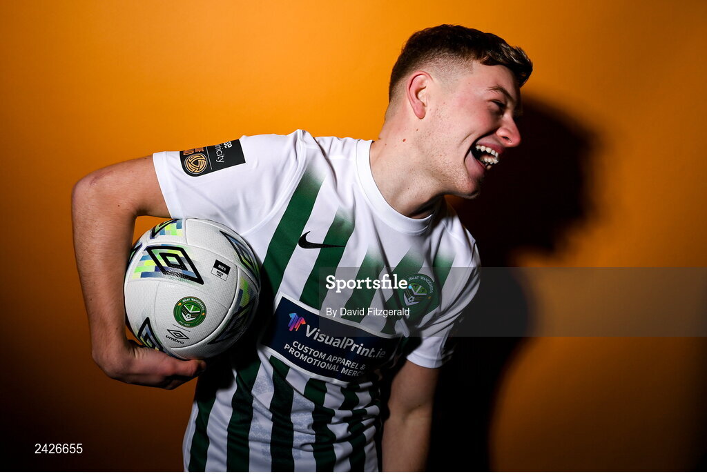 6 February 2023; Callum Thompson poses for a portrait during a Bray Wanderers squad portrait session at Carlisle Grounds in Bray, Wicklow. Photo by David Fitzgerald/Sportsfile