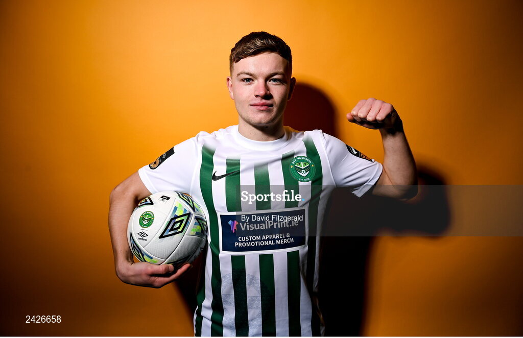 6 February 2023; Callum Thompson poses for a portrait during a Bray Wanderers squad portrait session at Carlisle Grounds in Bray, Wicklow. Photo by David Fitzgerald/Sportsfile