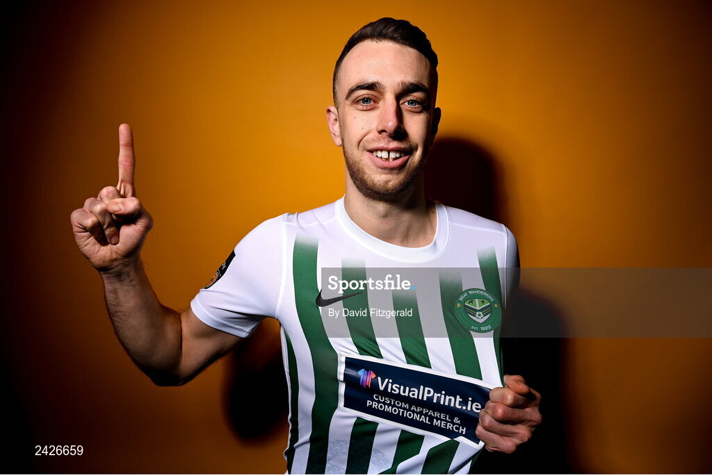 6 February 2023; Darren Creavin poses for a portrait during a Bray Wanderers squad portrait session at Carlisle Grounds in Bray, Wicklow. Photo by David Fitzgerald/Sportsfile