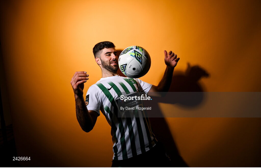 6 February 2023; Guillermo Almiroll poses for a portrait during a Bray Wanderers squad portrait session at Carlisle Grounds in Bray, Wicklow. Photo by David Fitzgerald/Sportsfile