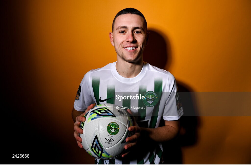 6 February 2023; Max Murphy poses for a portrait during a Bray Wanderers squad portrait session at Carlisle Grounds in Bray, Wicklow. Photo by David Fitzgerald/Sportsfile