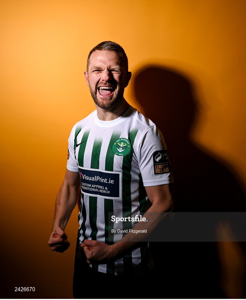 6 February 2023; Dane Massey poses for a portrait during a Bray Wanderers squad portrait session at Carlisle Grounds in Bray, Wicklow. Photo by David Fitzgerald/Sportsfile