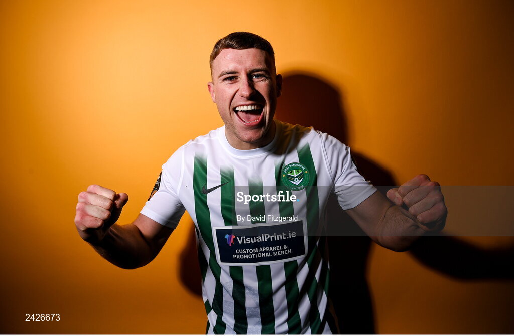 6 February 2023; Jake Walker poses for a portrait during a Bray Wanderers squad portrait session at Carlisle Grounds in Bray, Wicklow. Photo by David Fitzgerald/Sportsfile