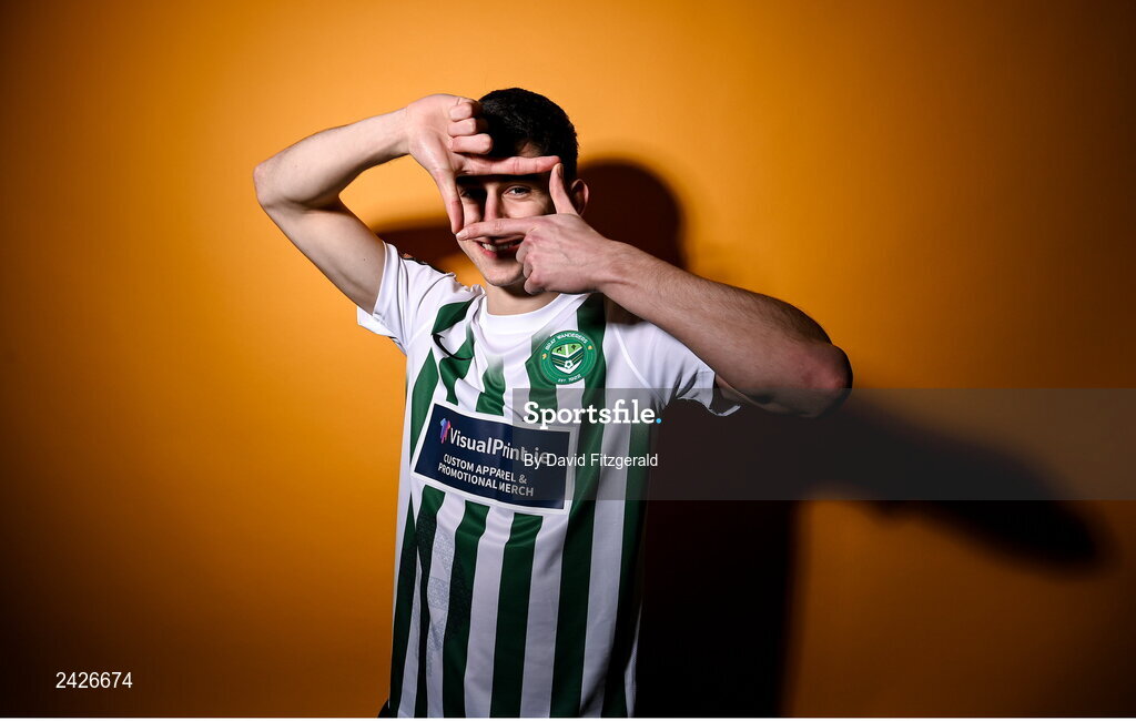 6 February 2023; Harry Groome poses for a portrait during a Bray Wanderers squad portrait session at Carlisle Grounds in Bray, Wicklow. Photo by David Fitzgerald/Sportsfile