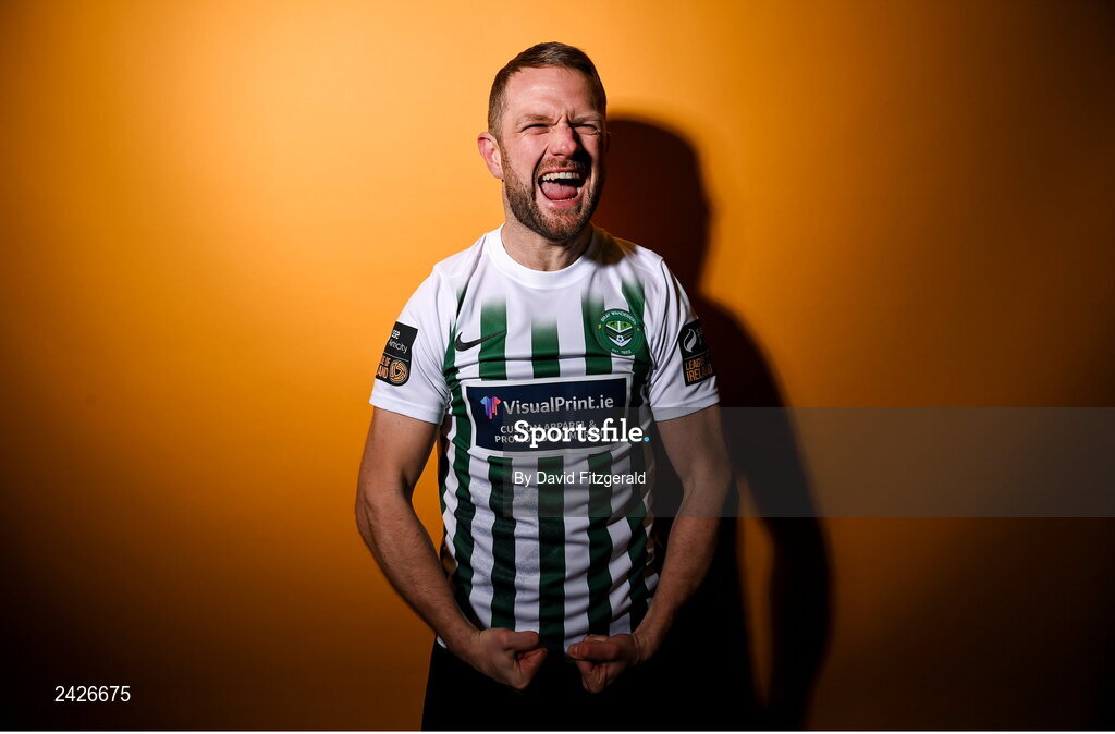6 February 2023; Dane Massey poses for a portrait during a Bray Wanderers squad portrait session at Carlisle Grounds in Bray, Wicklow. Photo by David Fitzgerald/Sportsfile
