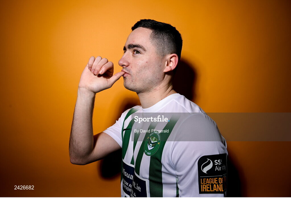 6 February 2023; Conor Crowley poses for a portrait during a Bray Wanderers squad portrait session at Carlisle Grounds in Bray, Wicklow. Photo by David Fitzgerald/Sportsfile