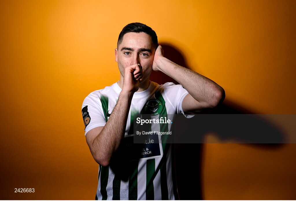 6 February 2023; Conor Crowley poses for a portrait during a Bray Wanderers squad portrait session at Carlisle Grounds in Bray, Wicklow. Photo by David Fitzgerald/Sportsfile