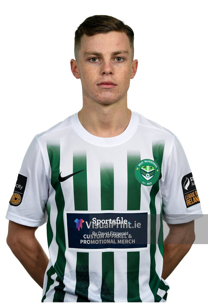 6 February 2023; Zach Donohue poses for a portrait during a Bray Wanderers squad portrait session at Carlisle Grounds in Bray, Wicklow. Photo by David Fitzgerald/Sportsfile
