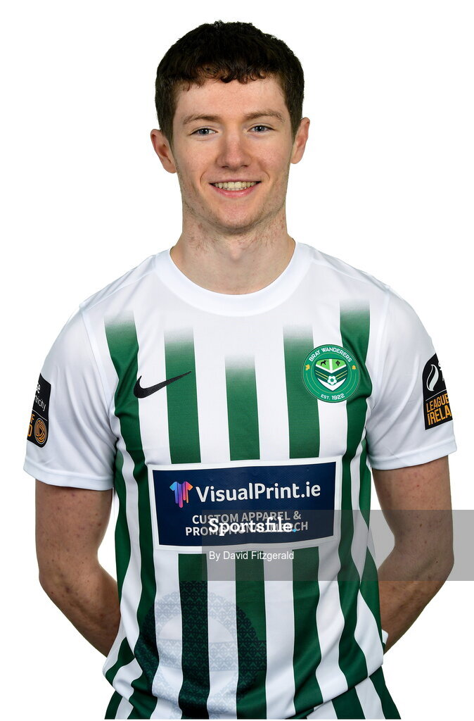 6 February 2023; Ben Feeney poses for a portrait during a Bray Wanderers squad portrait session at Carlisle Grounds in Bray, Wicklow. Photo by David Fitzgerald/Sportsfile