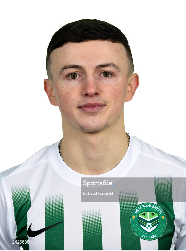 6 February 2023; Joe Power poses for a portrait during a Bray Wanderers squad portrait session at Carlisle Grounds in Bray, Wicklow. Photo by David Fitzgerald/Sportsfile