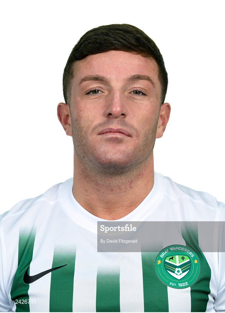 6 February 2023; Ger Shortt poses for a portrait during a Bray Wanderers squad portrait session at Carlisle Grounds in Bray, Wicklow. Photo by David Fitzgerald/Sportsfile