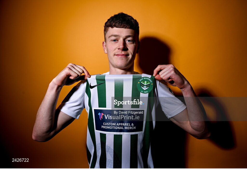 6 February 2023; Jack Hudson poses for a portrait during a Bray Wanderers squad portrait session at Carlisle Grounds in Bray, Wicklow. Photo by David Fitzgerald/Sportsfile