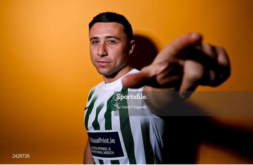 6 February 2023; Chris Lyons poses for a portrait during a Bray Wanderers squad portrait session at Carlisle Grounds in Bray, Wicklow. Photo by David Fitzgerald/Sportsfile
