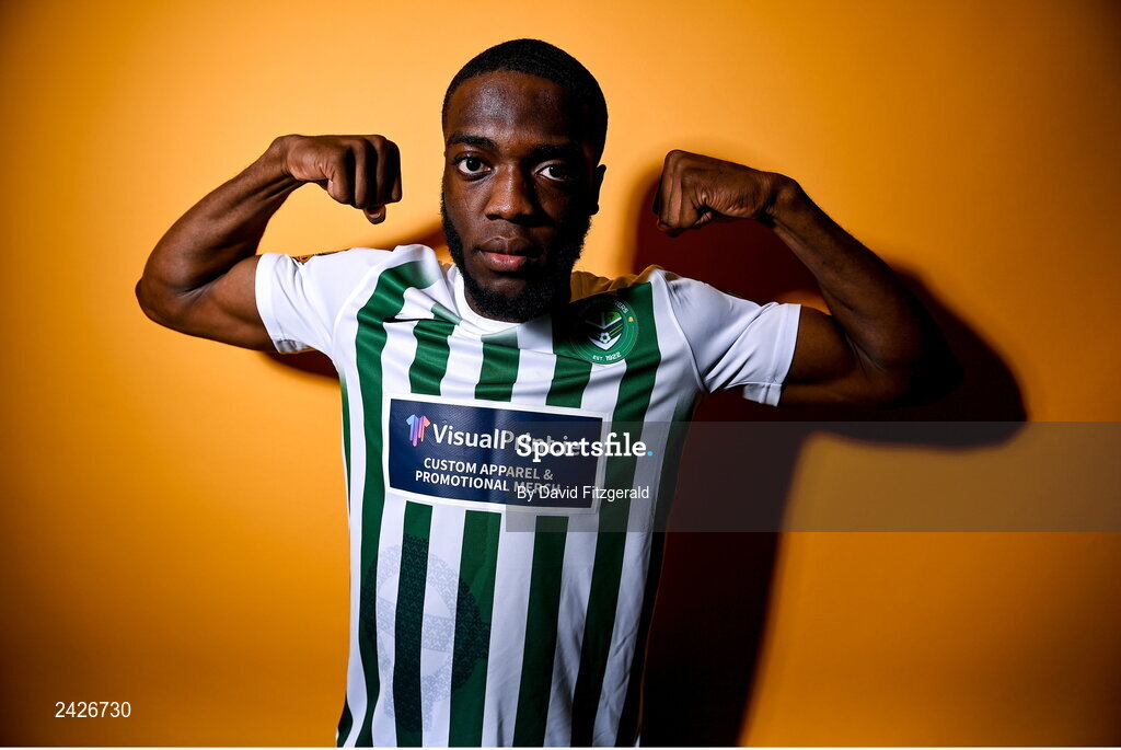 6 February 2023; Cole Omorehiomwan poses for a portrait during a Bray Wanderers squad portrait session at Carlisle Grounds in Bray, Wicklow. Photo by David Fitzgerald/Sportsfile