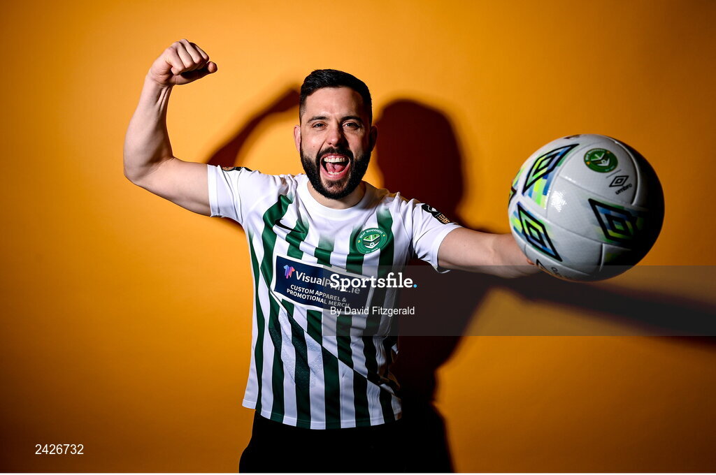 6 February 2023; Dave Webster poses for a portrait during a Bray Wanderers squad portrait session at Carlisle Grounds in Bray, Wicklow. Photo by David Fitzgerald/Sportsfile