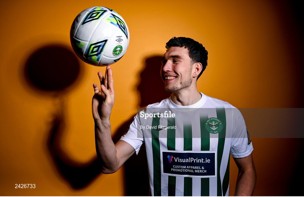 6 February 2023; Luka Lovic poses for a portrait during a Bray Wanderers squad portrait session at Carlisle Grounds in Bray, Wicklow. Photo by David Fitzgerald/Sportsfile