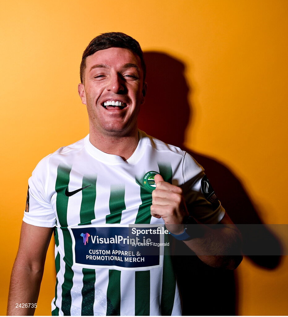 6 February 2023; Ger Shortt poses for a portrait during a Bray Wanderers squad portrait session at Carlisle Grounds in Bray, Wicklow. Photo by David Fitzgerald/Sportsfile