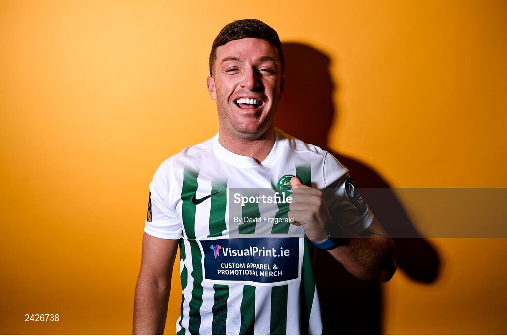 6 February 2023; Ger Shortt poses for a portrait during a Bray Wanderers squad portrait session at Carlisle Grounds in Bray, Wicklow. Photo by David Fitzgerald/Sportsfile