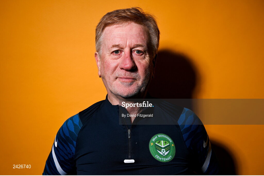 6 February 2023; Secretary Eamonn Kennedy poses for a portrait during a Bray Wanderers squad portrait session at Carlisle Grounds in Bray, Wicklow. Photo by David Fitzgerald/Sportsfile