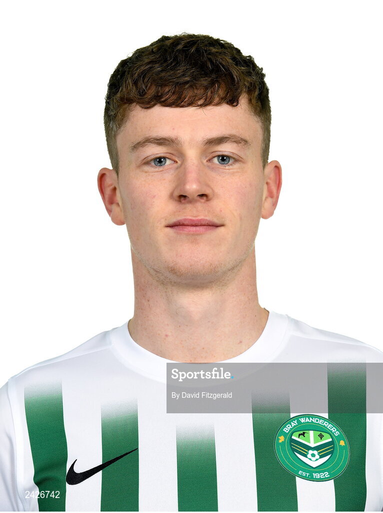 6 February 2023; Jack Hudson poses for a portrait during a Bray Wanderers squad portrait session at Carlisle Grounds in Bray, Wicklow. Photo by David Fitzgerald/Sportsfile