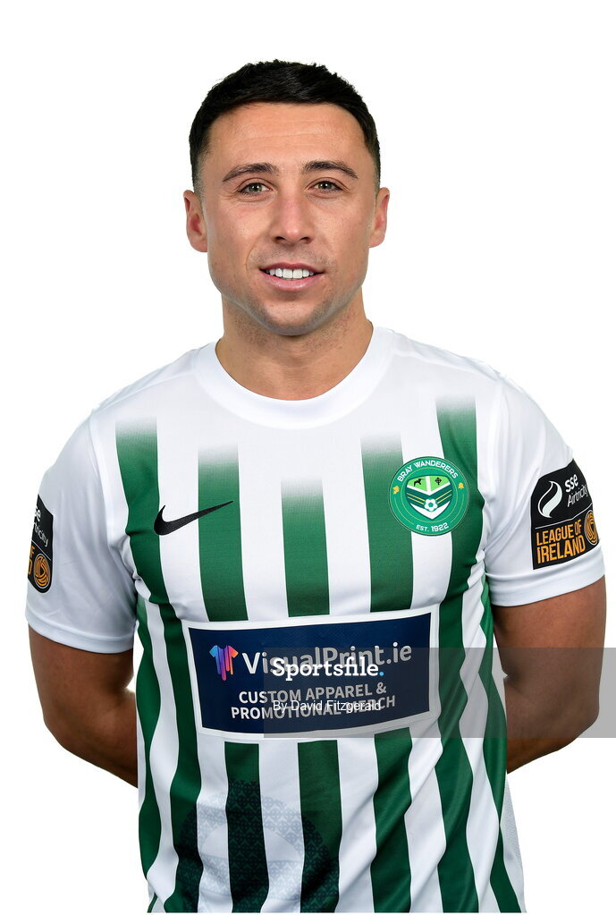 6 February 2023; Chris Lyons poses for a portrait during a Bray Wanderers squad portrait session at Carlisle Grounds in Bray, Wicklow. Photo by David Fitzgerald/Sportsfile