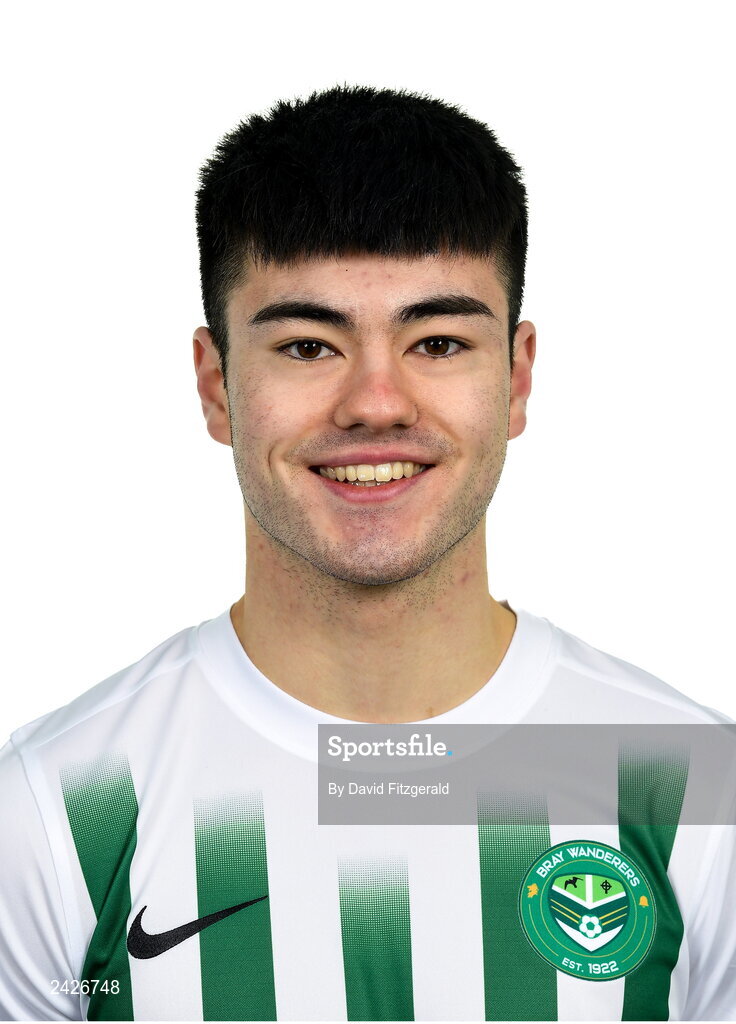 6 February 2023; Len O'Sullivan poses for a portrait during a Bray Wanderers squad portrait session at Carlisle Grounds in Bray, Wicklow. Photo by David Fitzgerald/Sportsfile