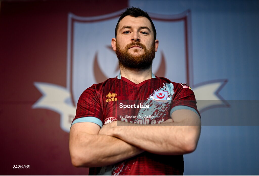6 February 2023; Ryan Brennan poses for a portrait during a Drogheda United squad portrait session at Weaver's Park in Drogheda, Louth. Photo by Stephen McCarthy/Sportsfile