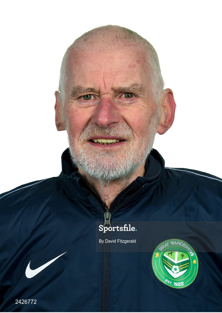 6 February 2023; Kitman Joseph Walsh poses for a portrait during a Bray Wanderers squad portrait session at Carlisle Grounds in Bray, Wicklow. Photo by David Fitzgerald/Sportsfile